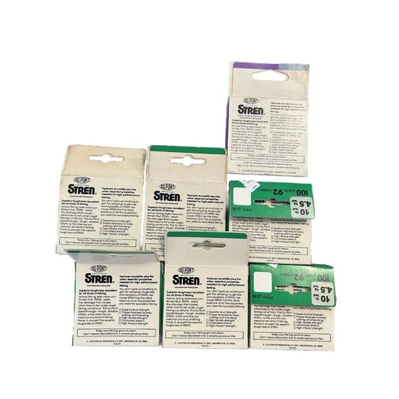 Vintage DuPont Stren Fishing Line Assortment - 7 Spools Clear Monofilament - Picture 4 of 4